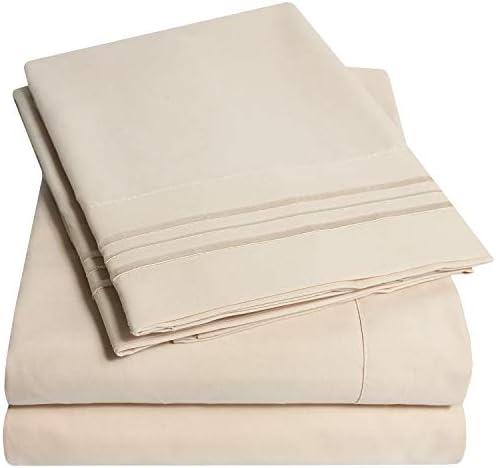 Sweet Home 1500 Supreme California King Sheet Set Beige Cream