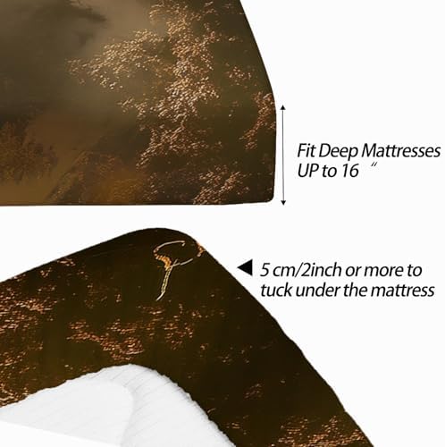 Moonlight Landscape Fitted Sheet Set with Wolf Eagle Design