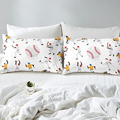 Erosebridal Baseball Duvet Cover Set Twin Size