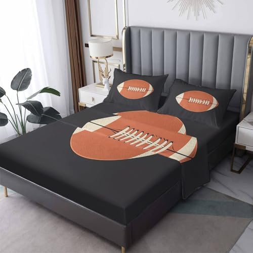 Zoainuos Football Rugby Twin XL Sheet Set