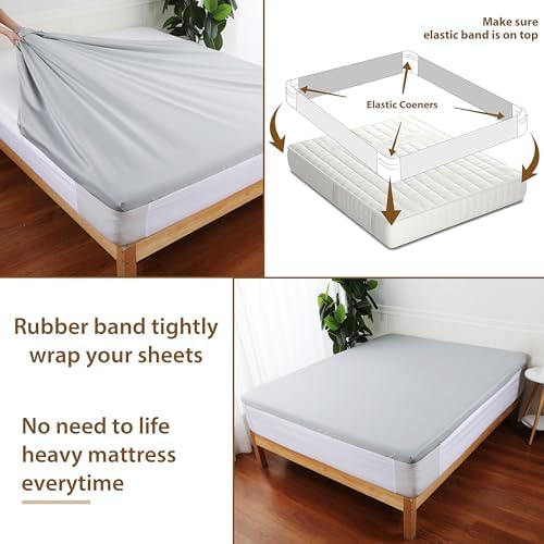 ALLFULL Fitted Sheet Straps for Full Mattress