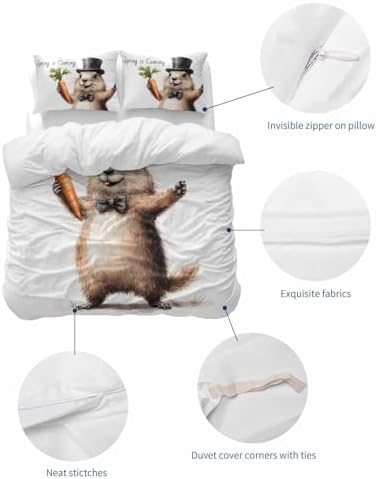 ZOE GARDEN Groundhog Day Duvet Cover Set 3 Piece