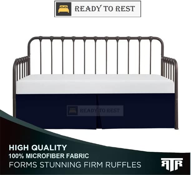 Ready To Rest Pleated Daybed Skirt - Light Grey 14 Inch Drop
