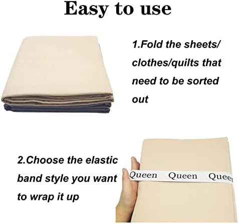 24 Piece Bed Sheet Organizer Bands with Labels