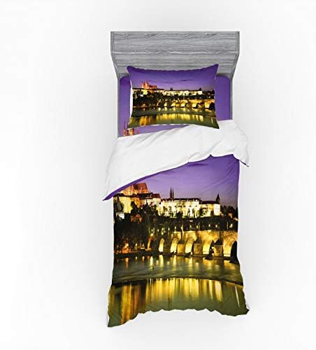 Ambesonne Travel Duvet Cover Set with Castle View