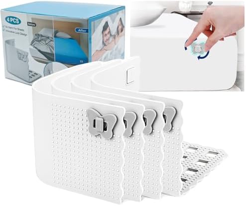 AOBOD Bed Sheet Holders with Lock Fits All Sizes