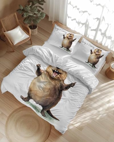 ZOE GARDEN Happy Groundhog Day Duvet Cover Set