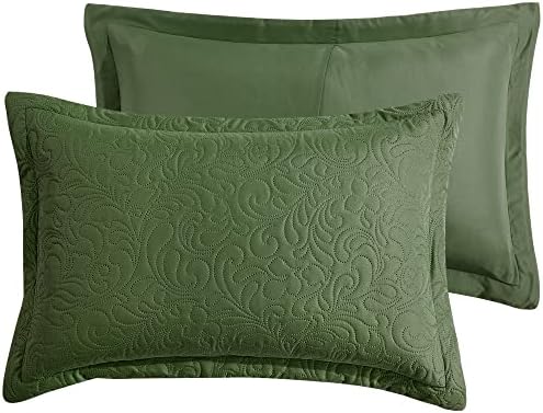 HOMBYS Alaska King 132x120 Bedspread Coverlet Set Olive Green