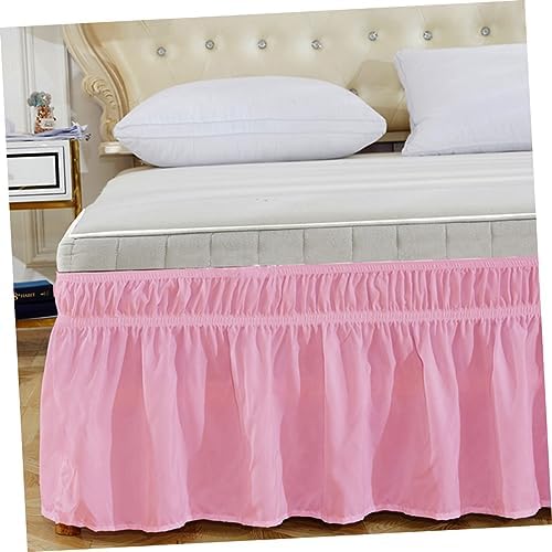 Garneck Full Size Pink Bed Skirt with Ruffle