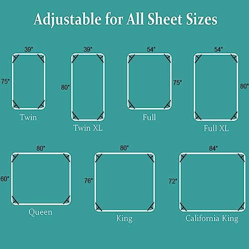 Heavy Duty Bed Sheet Holder Straps with Adjustable Clamps