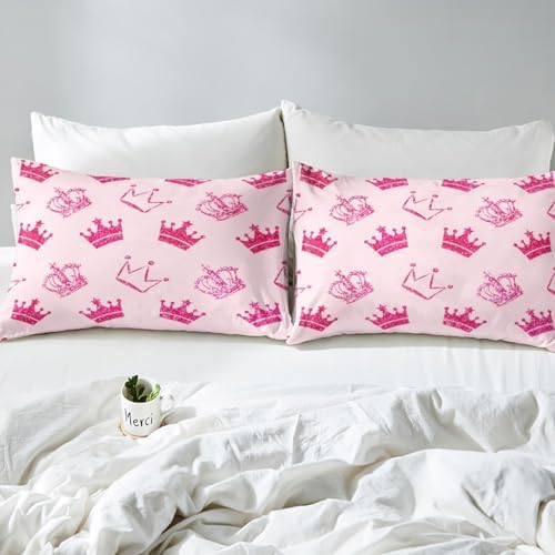 Castle Fairy Cartoon Crown Graffiti Duvet Cover Set