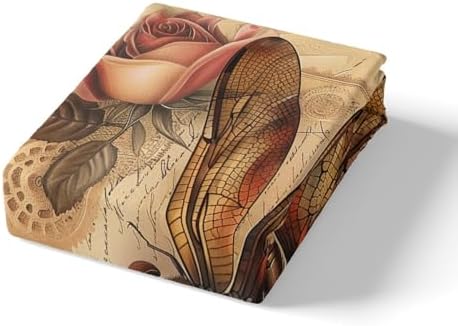 Manfei Dragonfly Fitted Sheet Set Twin Size