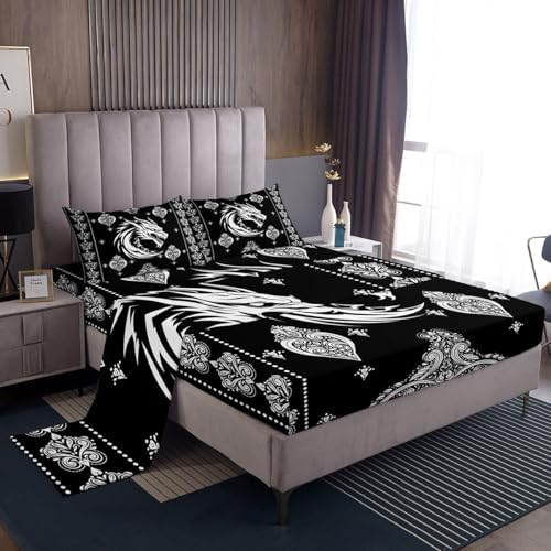 Castle Fairy Dragon Bed Sheet Set Twin Size 1