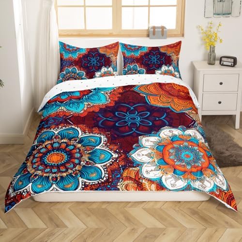 Erosebridal Boho Flower Duvet Cover Set Full Size