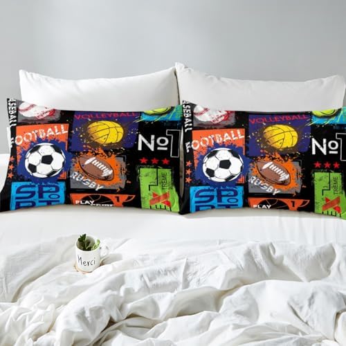 Erosebridal Baseball Duvet Cover Set for Boys Teens