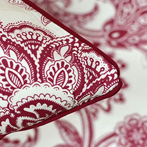 FADFAY Red Floral Bedding 4 Piece Twin XL Set