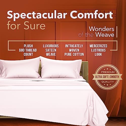 Luxury Egyptian Cotton Twin XL Sheet Set - 600 Thread Count