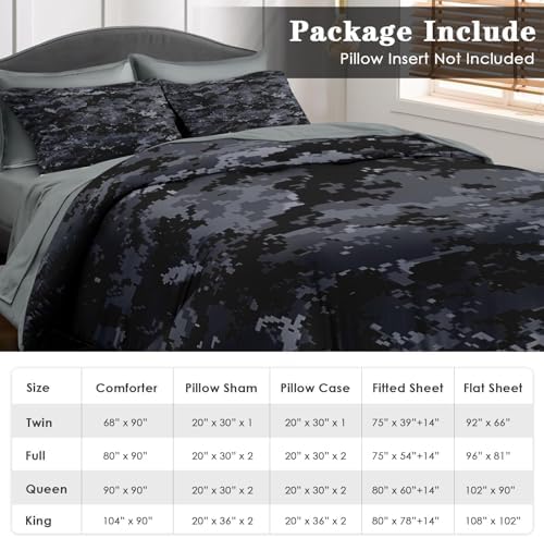Pamnest Camouflage Comforter Set 7 Pcs Full Size 1