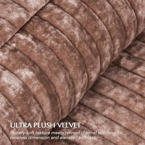 Evergrace Velvet Quilt Set King Size with Terracotta Clay