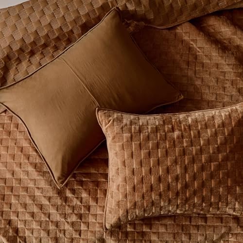 WARMDERN Luxury Velvet Quilt Queen Size Set