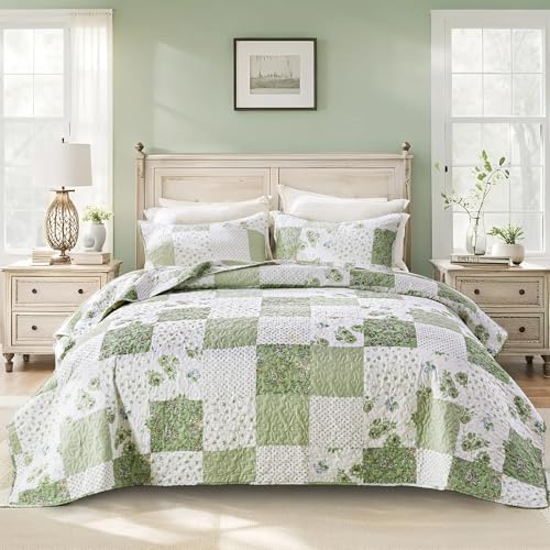 VIVILINEN Oversized King Size Reversible Quilt Set