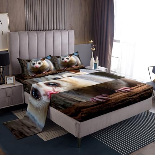 Jejeloiu Opossum Sheet Set King Size for Kids