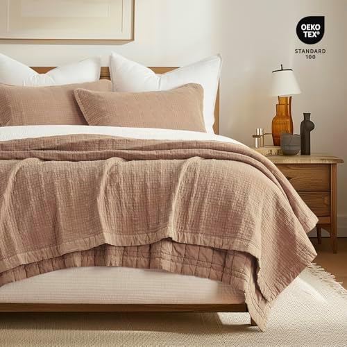 Evergracehome Stonewashed Cotton Quilt Set Full Queen