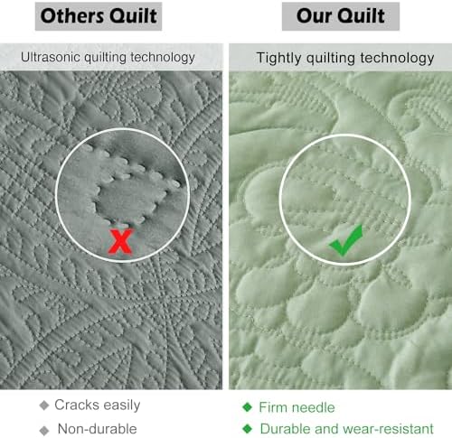 EVENHUG Lightweight Reversible Quilt Set 3 Piece