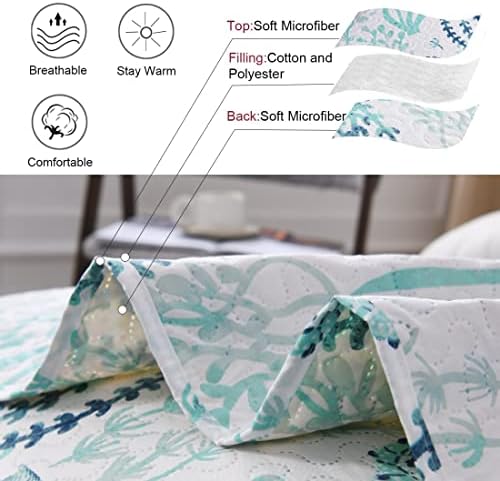 Jessy Home Queen Size Beach Bedspread Set