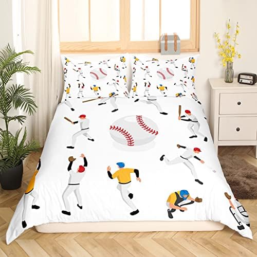 Erosebridal Baseball Duvet Cover Set Twin Size