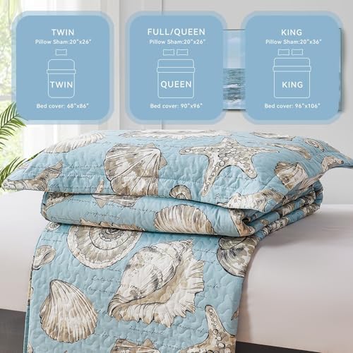 Ycosy Ocean Themed Quilt Set King Size