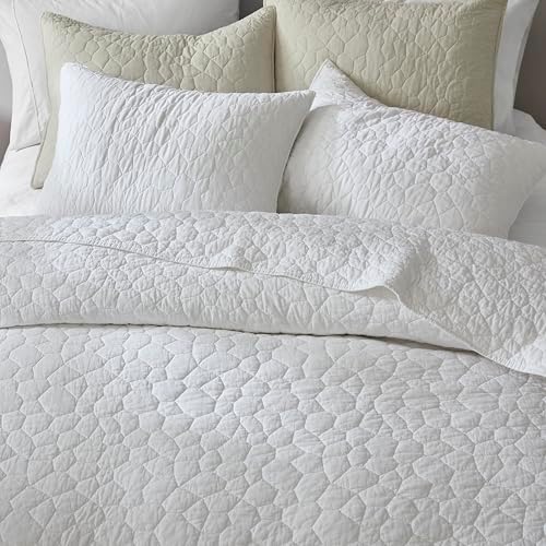 RSHARE 100 Cotton Quilt Bedding Set Twin White