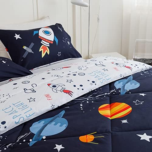 RYNGHIPY Space Rocket Comforter Set Queen Size