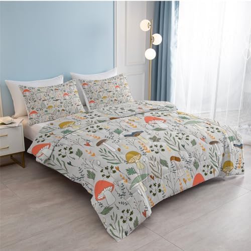 SOULZZZ Mushroom Comforter Set 3 Piece California King