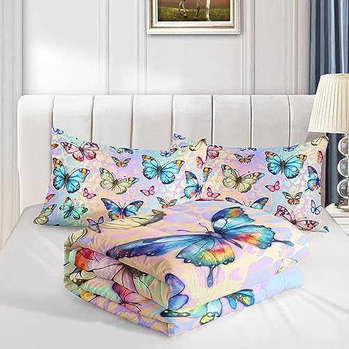 Kids Comforter Set Butterfly Pattern Twin Bedding 1