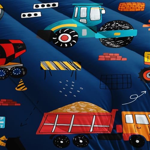 QOOMO Construction Themed Comforter Set for Kids
