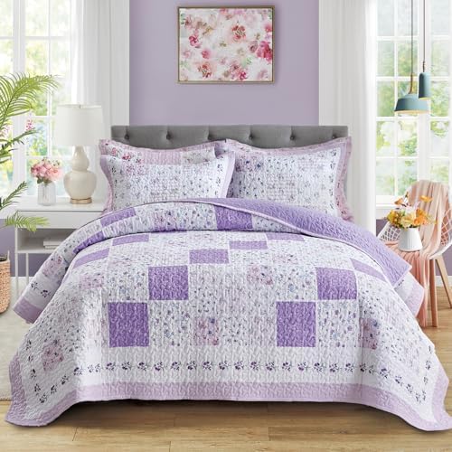 UOZZI Patchwork Quilt Set King Size 3PC