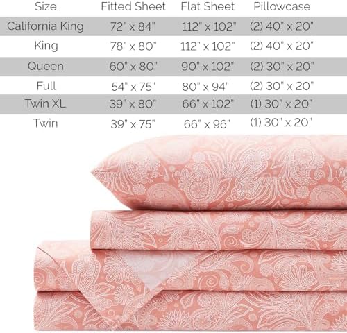 Southshore Fine Living Perfect Paisley 3-Piece Twin Sheet Set
