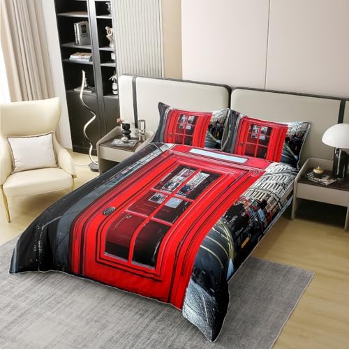 Feelyou London Themed Cotton Duvet Cover Set for Kids