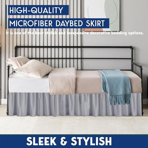 Ruffled Daybed Skirt with Split Corners Twin Size
