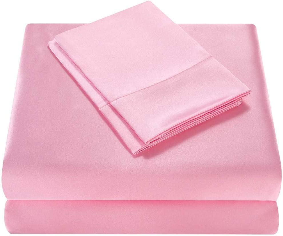 Homiest 4pcs RV Short Queen Satin Sheets Set 1