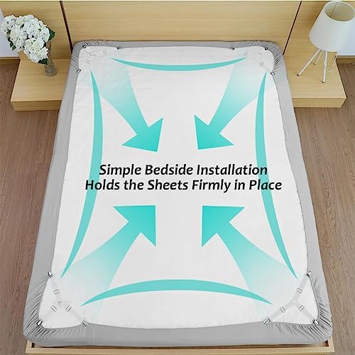 Heavy Duty Bed Sheet Holder Straps with Adjustable Clamps