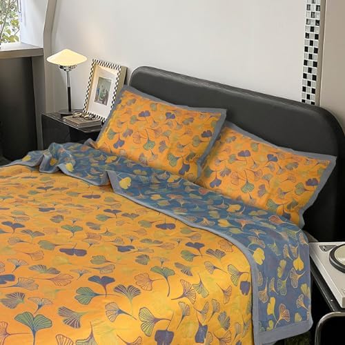 Bifqioy 3 Piece Ginkgo Quilt Set Queen Size