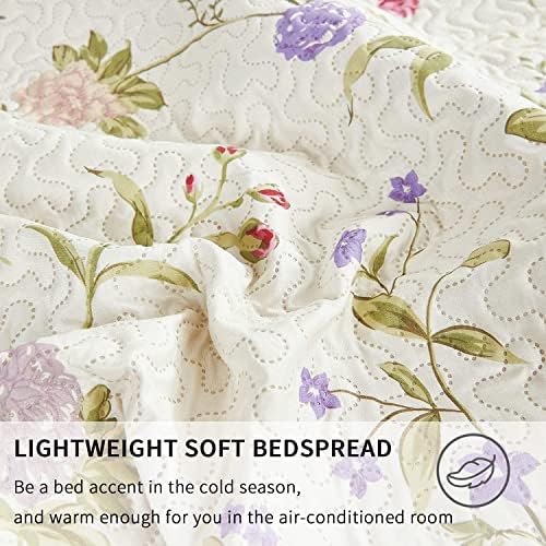Jarson Floral Quilt Set Twin Size 3Pcs Reversible