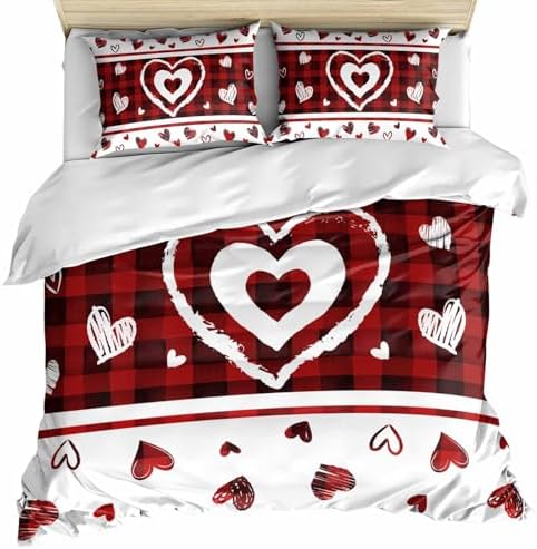 ZOE GARDEN Valentines Day Cal King Duvet Cover Set