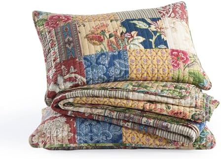 VISIMISI Cotton Patchwork Quilt Set 3 Pieces Reversible King Size