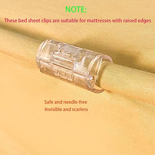 20 Pcs Bed Sheet Grippers with Two-Speed Adjustment