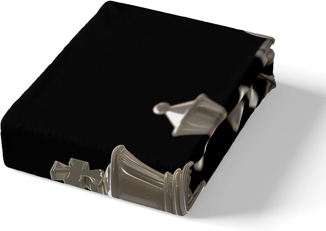 Feelyou International Chess Fitted Sheet Set Twin Size 2Pcs