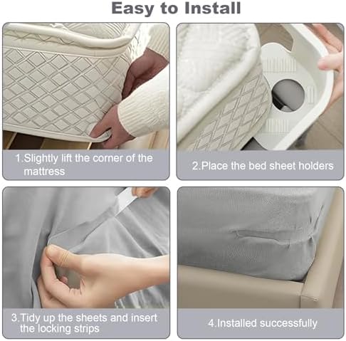 Sheet Lock for Fitted Sheets 4PCS Slumber Lock Holders