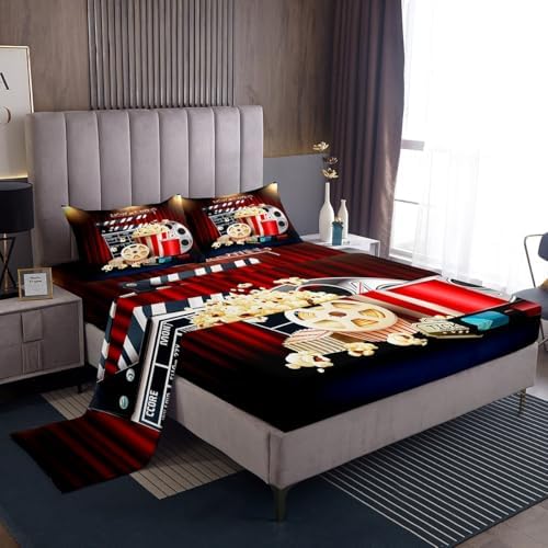 Movie Theater Theme Sheet Set King Size for Kids